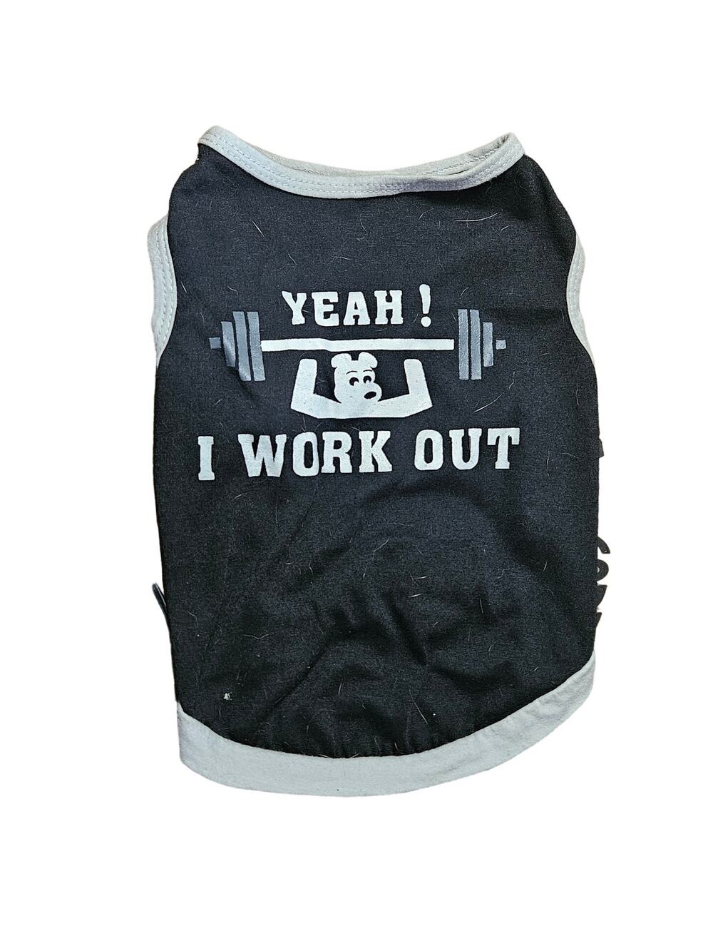 Black Yeah I  Work Out Dog Tank Size Small
